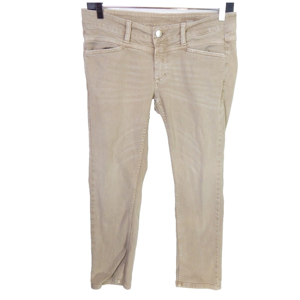 Closed Denim Jeans Starlet Low Rise Slim Crop Beige Tan Made in Italy